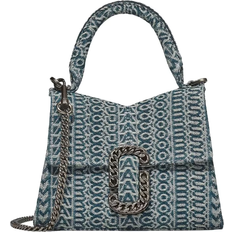 Handle bag Marc Jacobs The Washed Monogram Denim St. Marc Mini Top Handle Bag - Sun Faded Denim