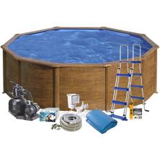 Bassenger Swim & Fun Octagon Basic Pool Package Ø4.6x1.2m Brown