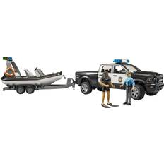 Sound Emergency Vehicles Bruder RAM 2500 Police Pickup with L+S Module Trailer & Boat 02507