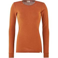 Silke Gensere Nostebarn Women's Long Sleeved Wool Sweater - Terracotta