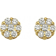 Nuran Smykker Nuran Lilja Stud Earrings - Gold/Diamonds