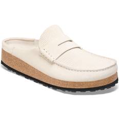 39 - Birkenstock Naples Sko Birkenstock Naples Suede Leather - Corduroy Antique White