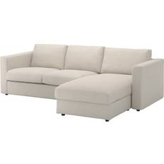 IKEA Vimle Longue/Gunnared Beige Soffa 252cm 3-sits