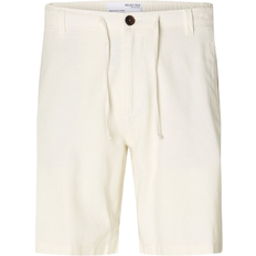 Herre - Hvite Shorts Selected Comfort Fit Shorts - Cloud Dancer