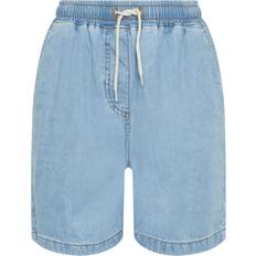 LTS Tie Waist Denim Shorts - Light Blue