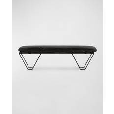 Black Settee Benches Four Hands Darrow Black Settee Bench