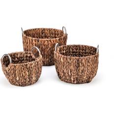 Stainless Steel Boxes & Baskets Highland Dunes Wicker General Natural Basket 14" 14" 3