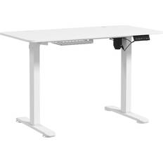 Yes (Electric) Writing Desks Vinsetto Adjustable Standing White Writing Desk 60x120cm