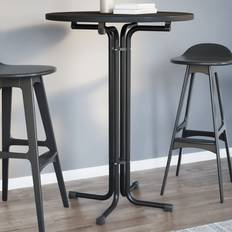 Steel Dining Tables vidaXL Black Round Dining Table