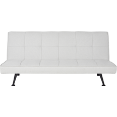 Beliani Fabric Bed Light Grey Sofa 3 Seater