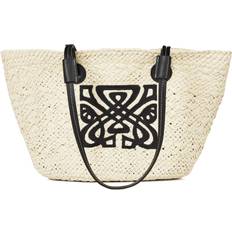 Biba Straw Beach Bag - Beige