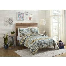 Quilts sale Justina Blakeney Hypnotic Quilt Set, Full/Queen Edredón Azul