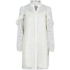 Neo Noir Abby Embroidery Dress - Ivory