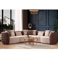 Holz - U-Sofas JVMoebel Wohnlandschaft Luxus Sofa