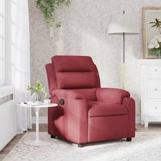 Ligstoel - Rood Fauteuils vidaXL Fauteuil Verstelbaar Stof Wijnrood