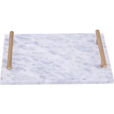 Mármol Bandejas de servicio Premier Housewares Tray - Grey Marble / Gold Bandejade servicio