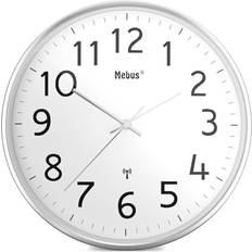 Mebus Modern Silver Wall Clock 30cm