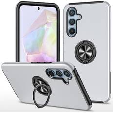 Samsung Galaxy A35 Hybrid skal med Finger Ring Silver