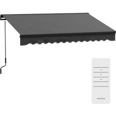 Grey Awnings OutSunny 3 2m Electric Retractable Awning Aluminium Frame Canopy