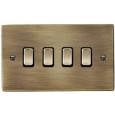 Hamilton Hartland 79R24AB-B 4G 2 Way Rocker Switches Antique Brass