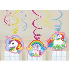 Amscan Unicorn Swirls Hanging Decorations Pack Of 6