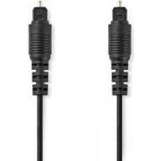 1 m - Optiska-kablar - Toslink-Toslink Nedis CAGL25000BK10 Optische Audiokabel TosLi CAGL25000BK10 1m