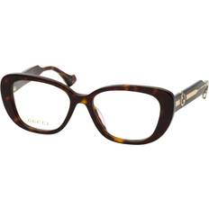 Gucci Dam Glasögon Gucci GG1559OK 002, including lenses, ROUND Glasses, FEMALE Havana