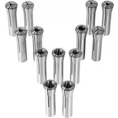 VEVOR 13 pcs Precision R8 Collet Set, 1/8'' 7/8'' 45# Alloy Steel Mill Collet Chuck 0.0012"/30μm TIR with 13 Labeled Storage Boxes, for Milling Mac