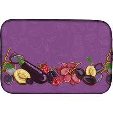 Purple Dish Drainers Caroline's Treasures Fruits and Vegetables Purple Mat