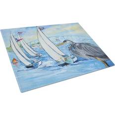 Caroline's Treasures Blue Heron Sailboats Dog River Bridge Chopping Board