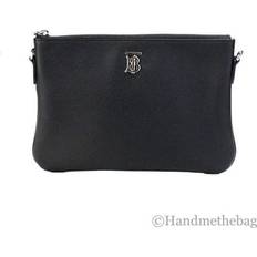 Burberry Handbags Burberry Peyton Monogram Black Leather Pouch Crossbody Bag Purse