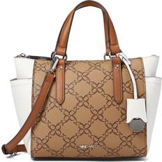 Nine West Cedar Satchel Mocha Logo Multi