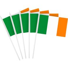 Plastic Flags G128 Pack Handheld Ireland Irish Stick Country