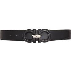 Ferragamo SALVATORE FERRAGAMO Mens Black Leather Belt