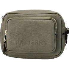 Burberry Vesker Burberry Small Branded Dark Fern Green Grainy Leather Camera Crossbody Bag