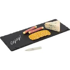 mDesign Slate Stone Gourmet Chalkboard