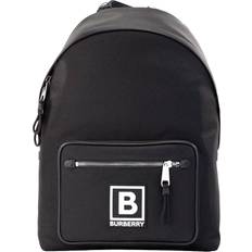 Burberry Backpacks Burberry Abbeydale Branded Stamp Black Nylon Backpack Shoulder Bookbag