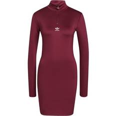 Adidas Red Dresses adidas Mock Neck Long-Sleeve Womens Active Dresses XS, Color: Victory Crimson-Red