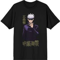 Clothing BioWorld Jujutsu Kaisen Anime Cartoon Saturo Goju Kanji Mens Black Graphic Tee-Small