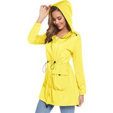 Yellow Rain Jackets & Rain Coats N/C NC Rain Jacket Women Lightweight Waterproof Raincoat with Hood Cycling Bike Jacket Windbreaker yellow, xx-large