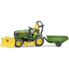 Bruder Toys Bruder 09824 bworld John Deere Lawn Tractor w Trailer and Gardener