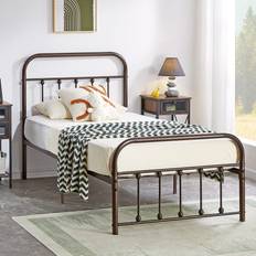 Vecelo Purple Bronze Metal Bed Frame