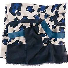 Leopard Scarfs Mud Pie Striped Leopard Scarf Blue