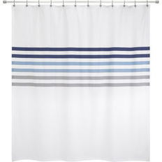 White Shower Curtains Izod Augusta Stripe Shower