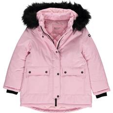 Juicy Couture Outerwear Children's Clothing Juicy Couture Girls Coat, Faux Fur Hooded Winter Jacket, Warm Padded Parka Hoodie, Kids Lightweight Snow Outerwear, Pink/M