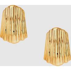 Anine Bing Ribbed Earrings Gold