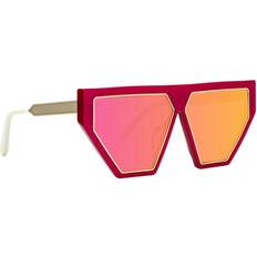 Irresistor damen gold rote sonnenbrille falcon-prsv-s0208