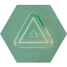 Klebefieber Neon Gamer Symbol Triangle Green Décoration Murale 25x22cm