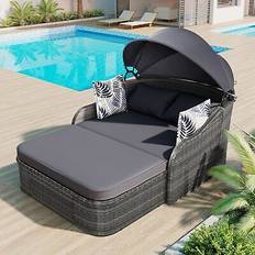 Rattan Sun Beds 79.9" Sunbed Double Chaise