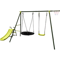 Swing Sets Playground Double Swing with Slide Playset